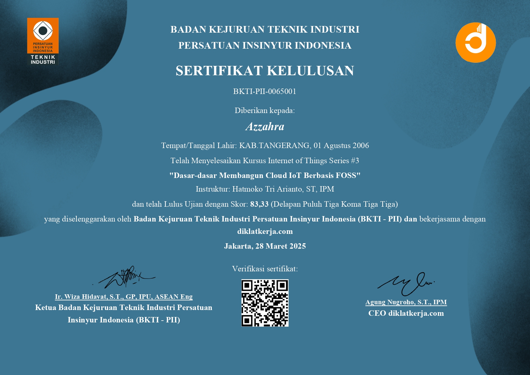 Cloud IoT Certificate